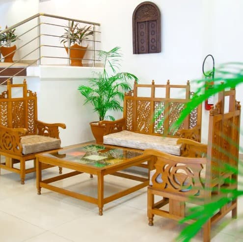 Hotel Sapphire lobby seating area